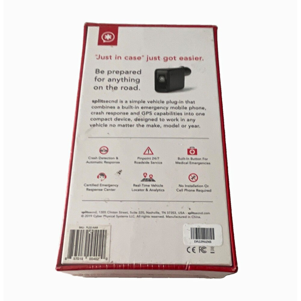 splitsecnd SPLUG-NM Vehicle Plug-In GPS Tracker Emergency Response Device